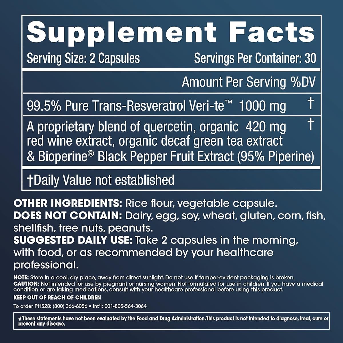 Kuwa Supplements Trans-Resveratrol 1000mg - Potent Antioxidant Capsules, 60 Count - Image 6
