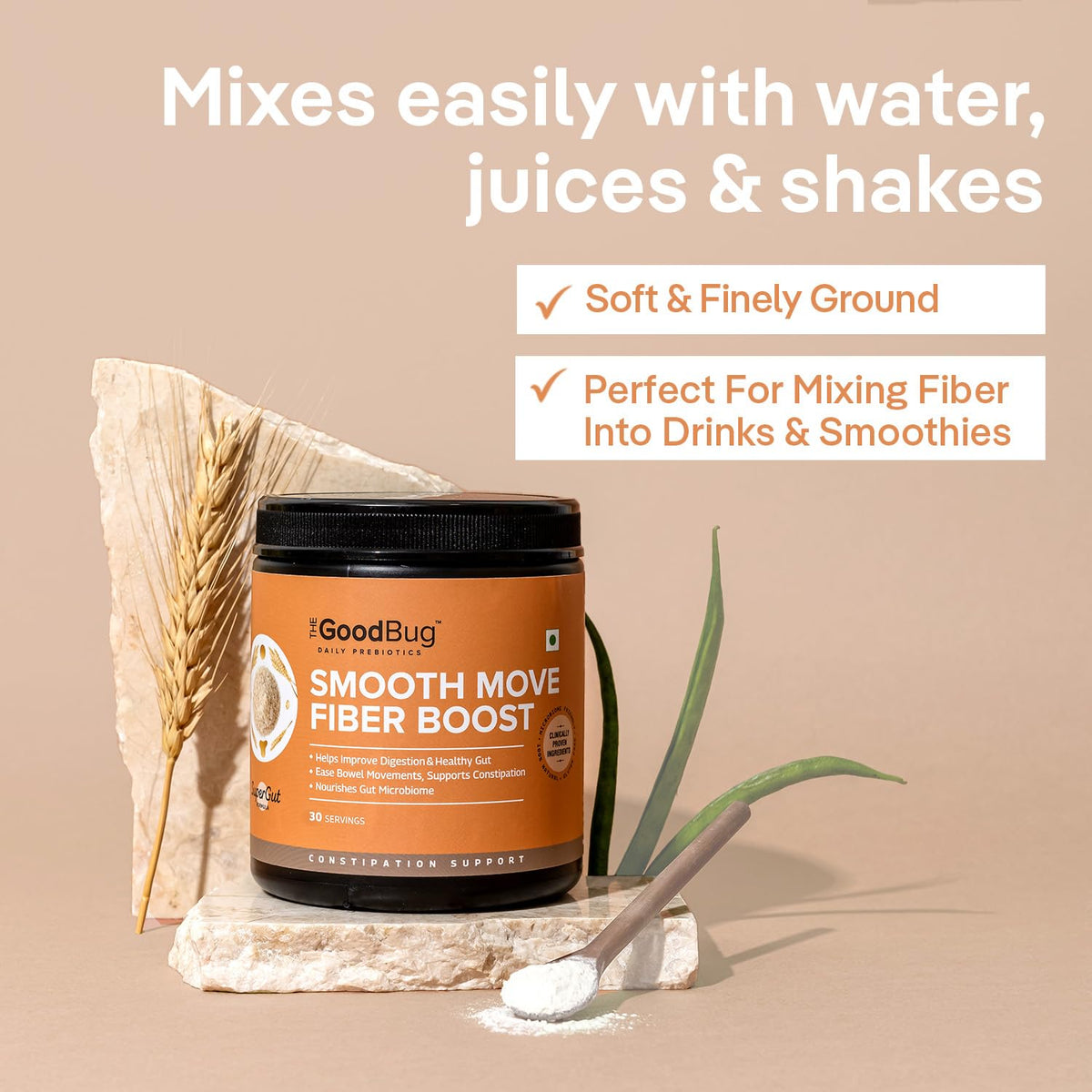 The Good Bug Smooth Move Fibre Boost Powder - Gut Health & Probiotics, 30 Servings, Pack of 3 - Image 4