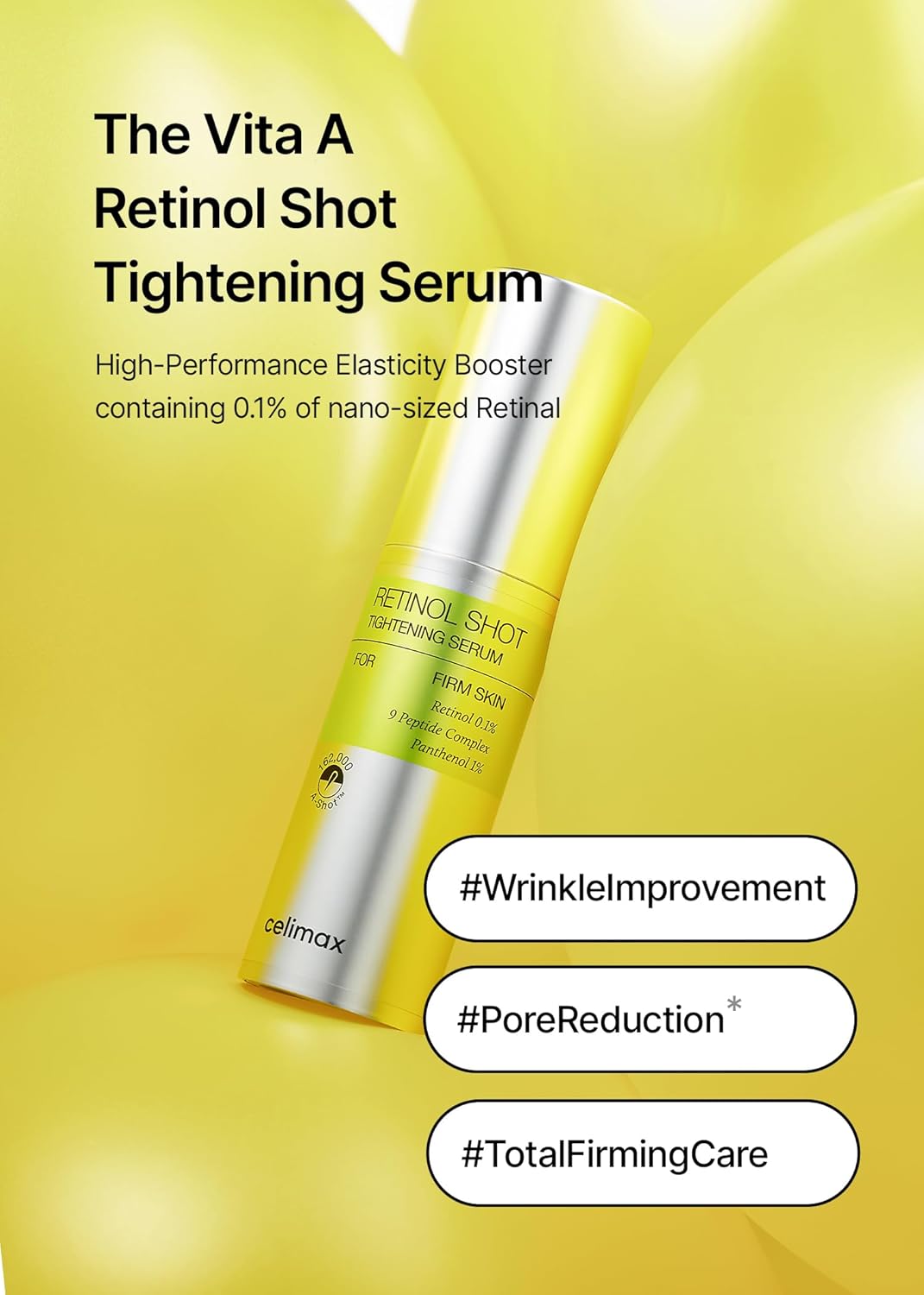 CELIMAX Retinol Shot Tightening Face Serum - Enhance Skin Firmness & Vitality - 30ml - Image 2