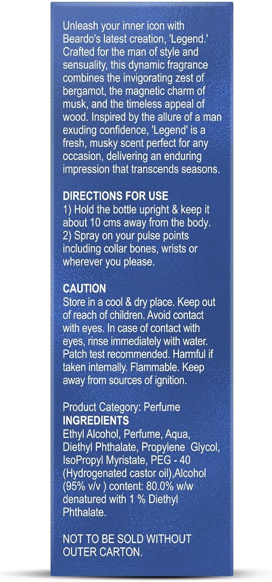 Beardo Legend Perfume EDP - Evergreen, Fresh & Musky Fragrance - 100ml - Image 6