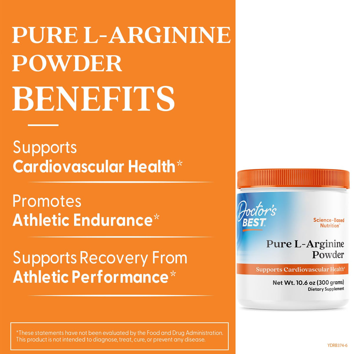 Dr Best Pure L-Arginine Powder - Vitamins & Minerals, 300g - Image 3