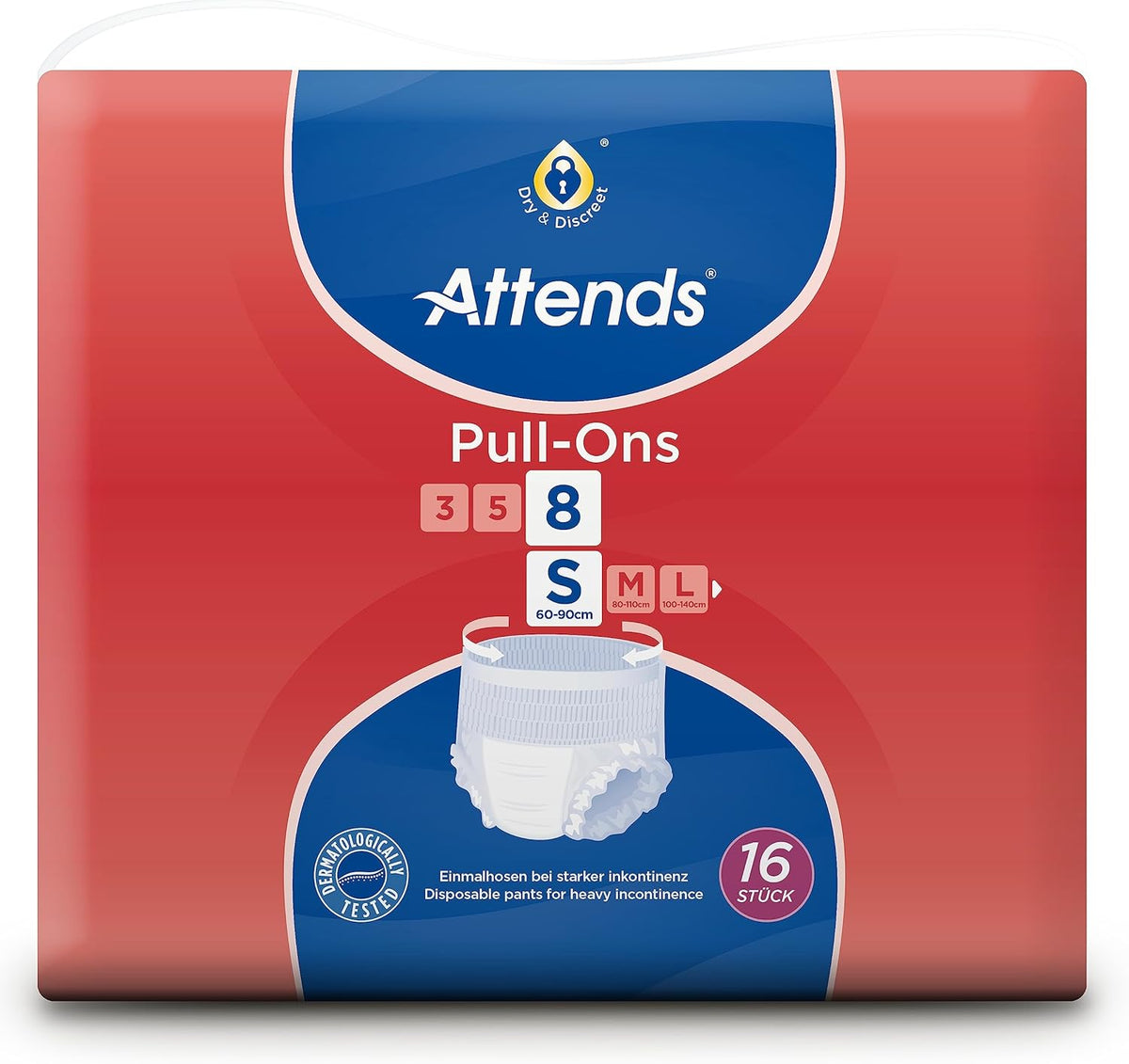 Attends Pull On 8 Small Incontinence Pants - 64 Pack