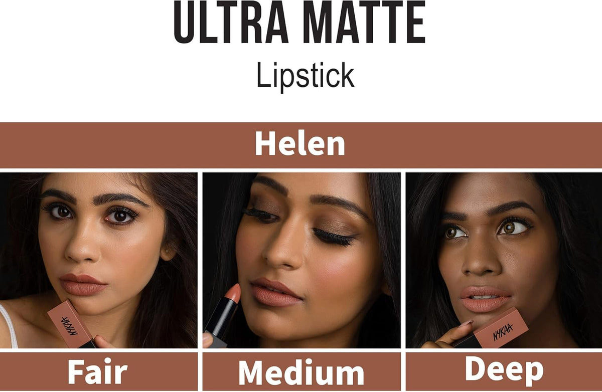Nykaa Ultra Matte Lipstick Helen 01 - Colour Cosmetics - Image 4