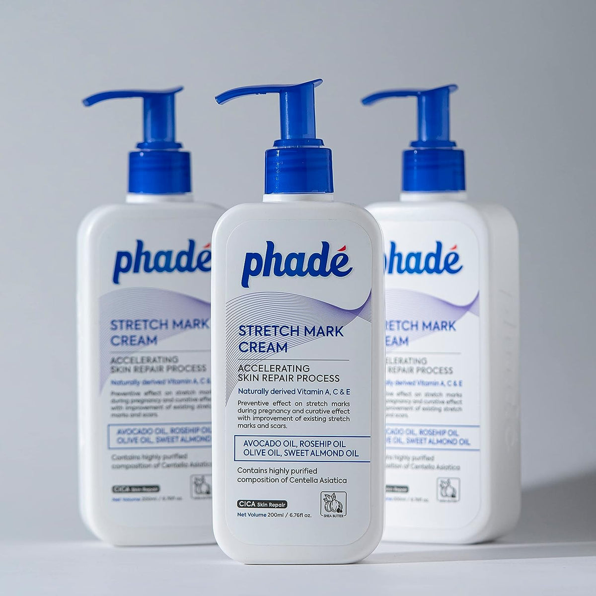 Phade Stretch Mark Cream with Nourishing Formula, 200ml - Image 3
