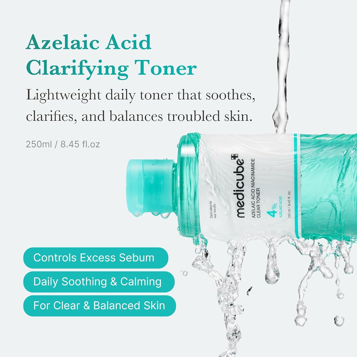 Medicube Azelaic Acid Niacinamide Clarifying Toner - 250ml - Image 2