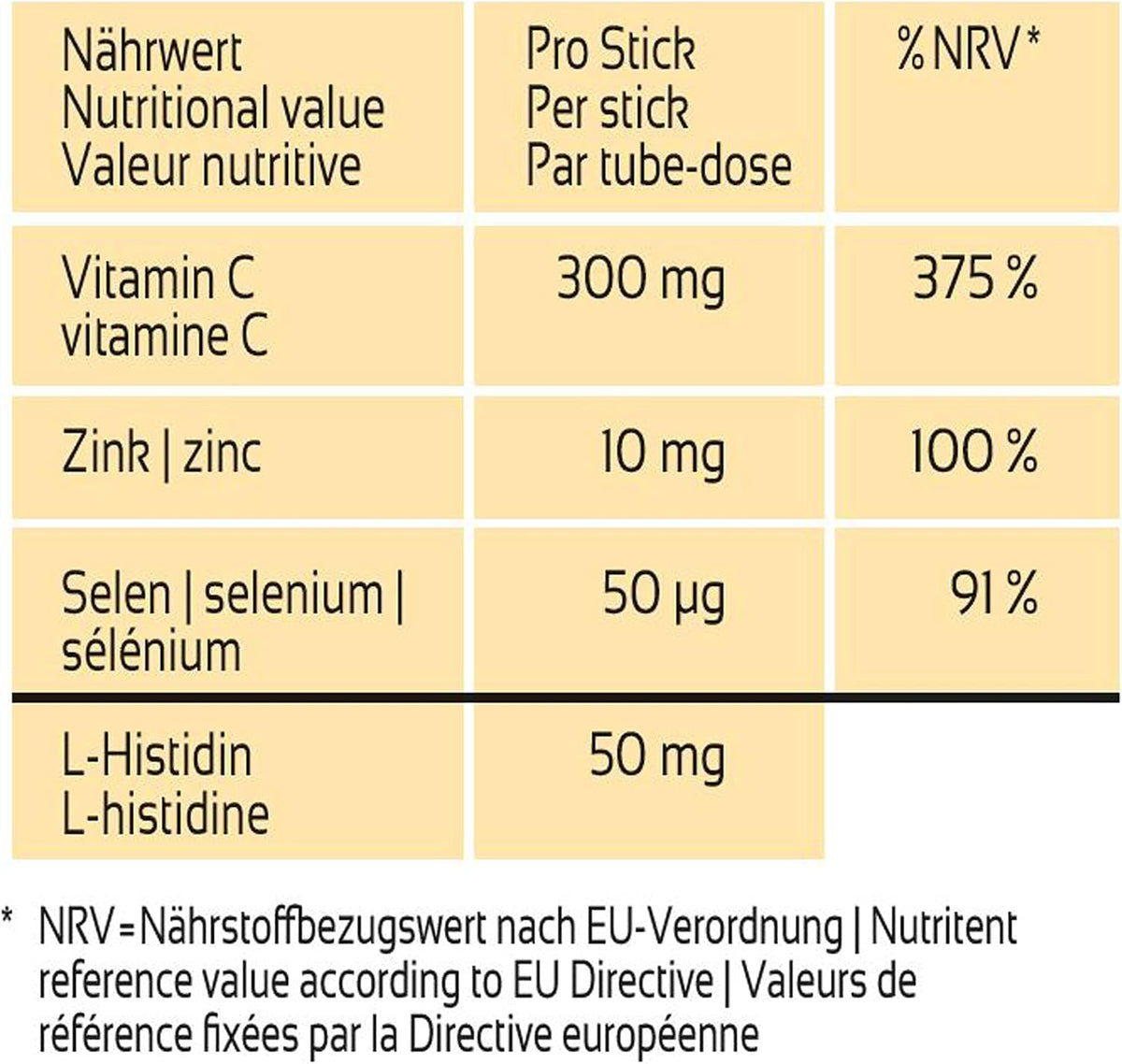 Denk Immun Active Direct Stick Powder - Vitamin C, Zinc, Selenium - 20 Sticks, 40g