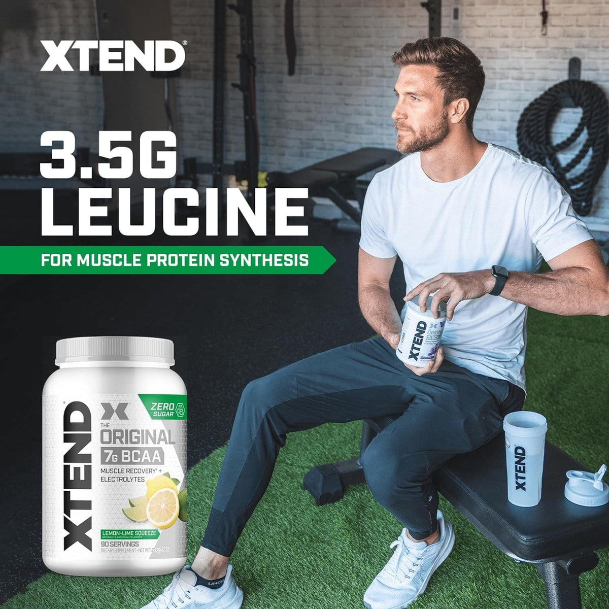 XTEND Original BCAA Powder Lemon Lime - 90 Servings - Image 4