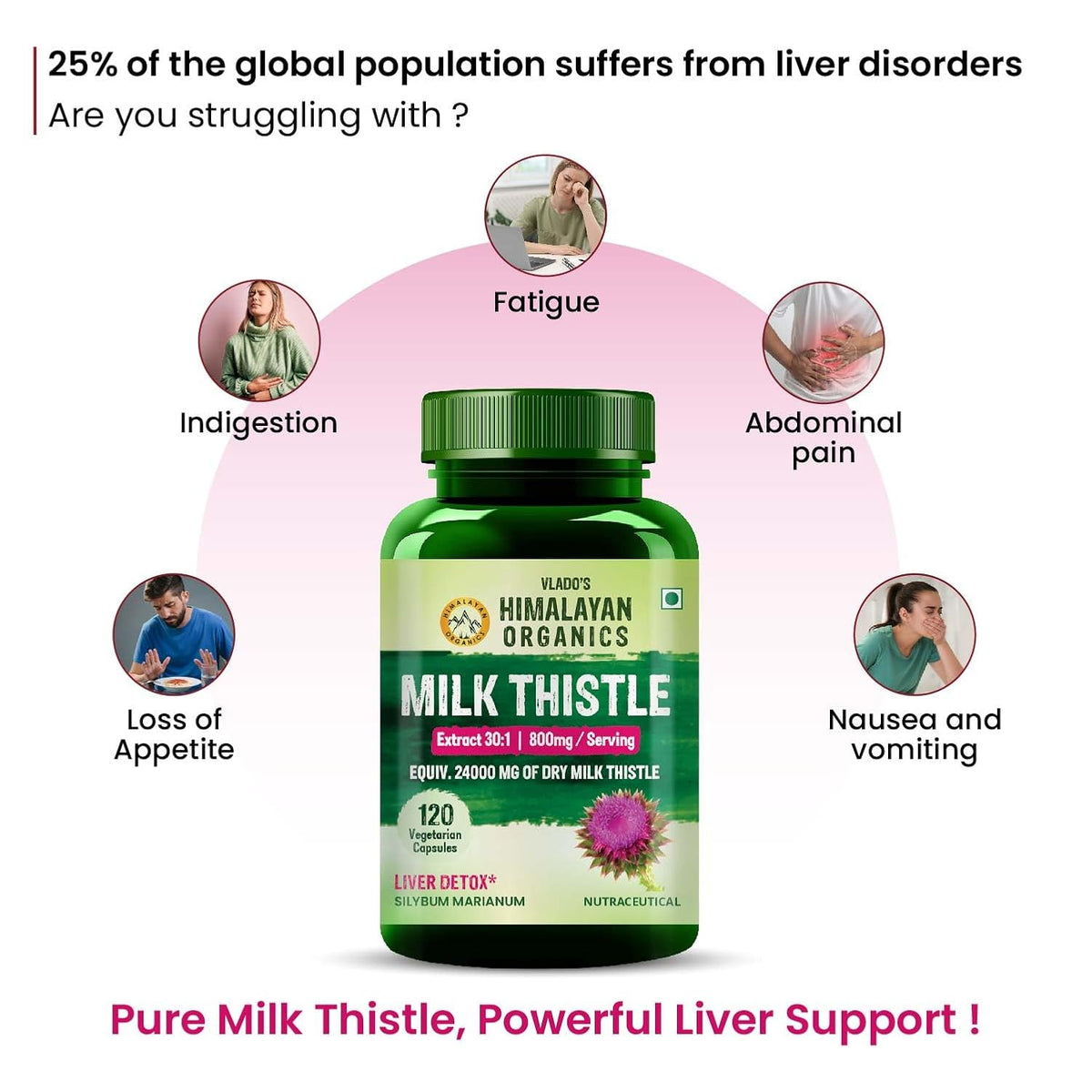 Himalayan Organics Milk Thistle - 120 Herbal Capsules - Image 5
