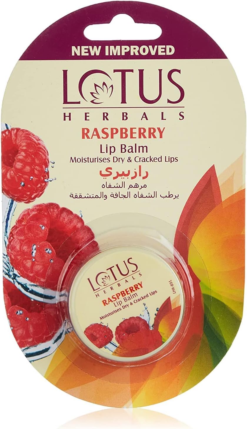 Lotus Herbals Raspberry Lip Balm - Nourishing Colour Cosmetics, 5g