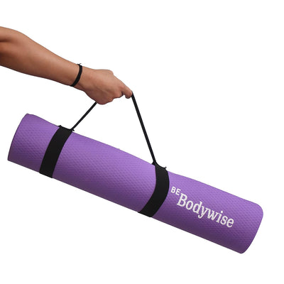 Be Bodywise 6mm Yoga Mat (600 mm x 1800 mm x 6 mm)  Restorative Floor Exercise & Meditation