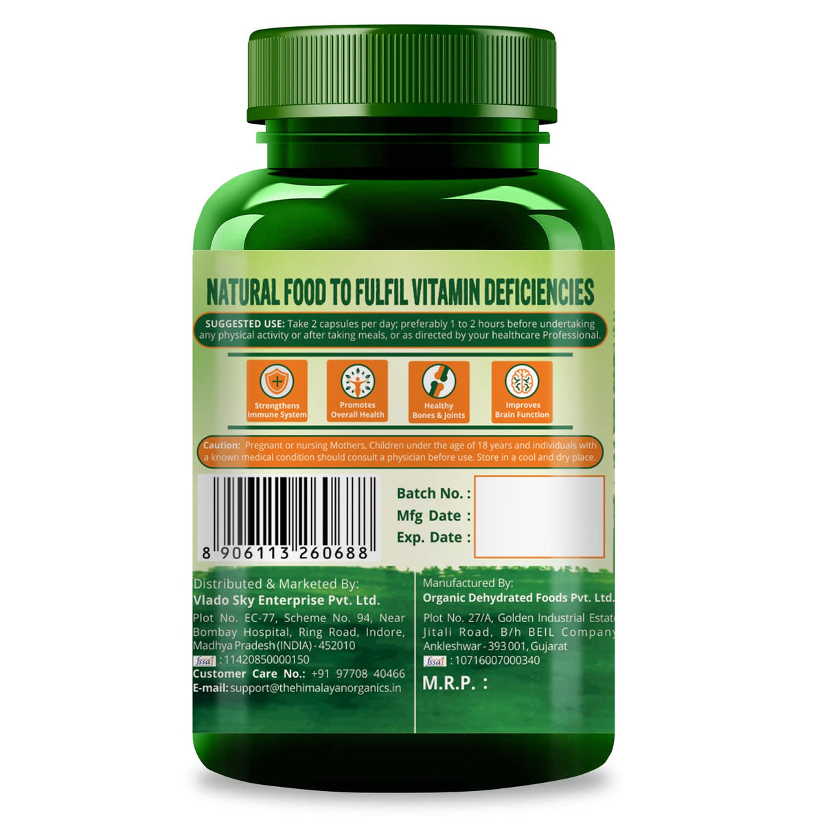 Himalayan Organics Plant Based Multivitamin Tablets - 60 Count - Image 6