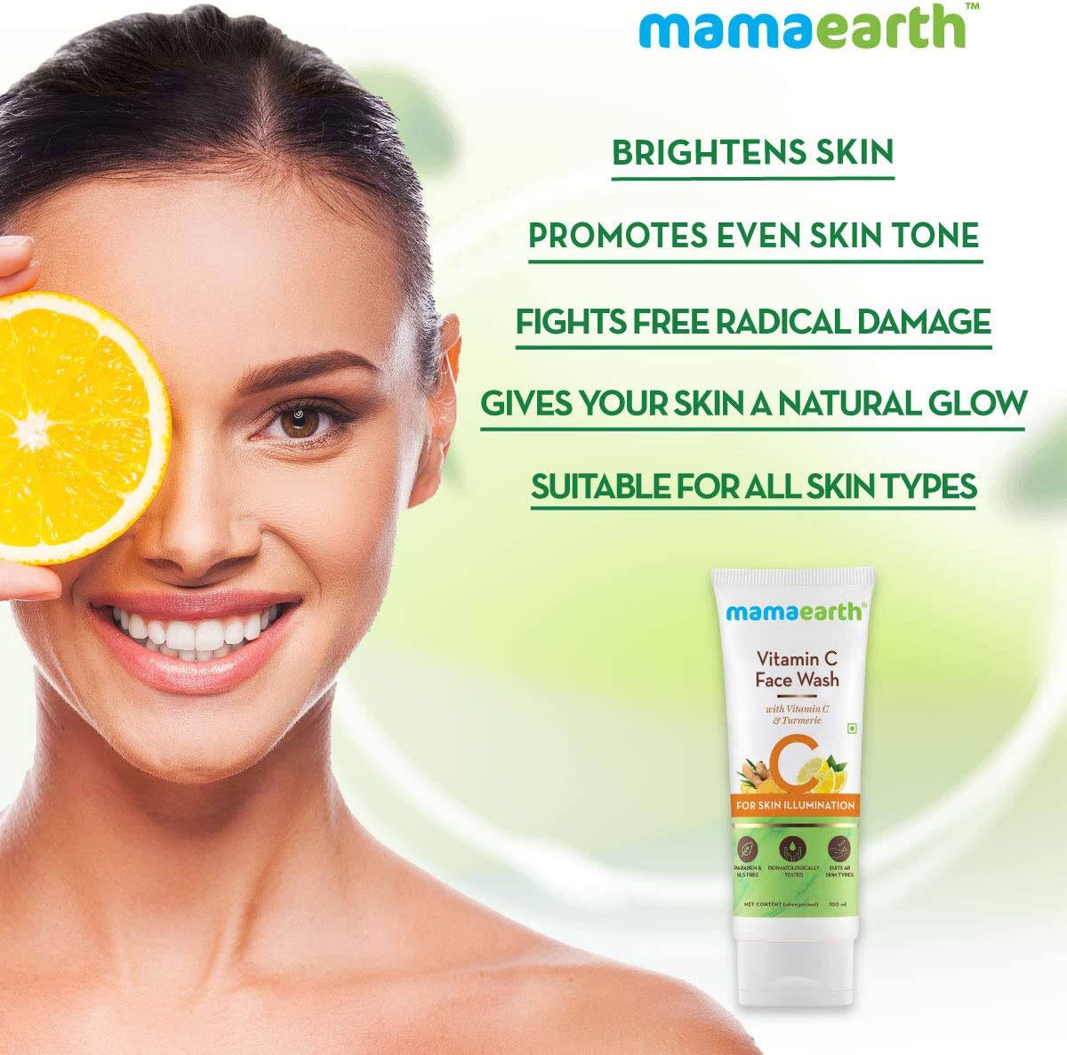 Mamaearth Vitamin C Face Wash with Turmeric & Aloe Vera - 100ml - Image 7