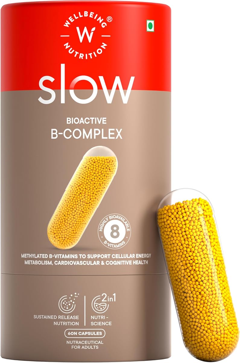 Wellbeing Nutrition Bioactive B-Complex 60 Capsules in a bottle