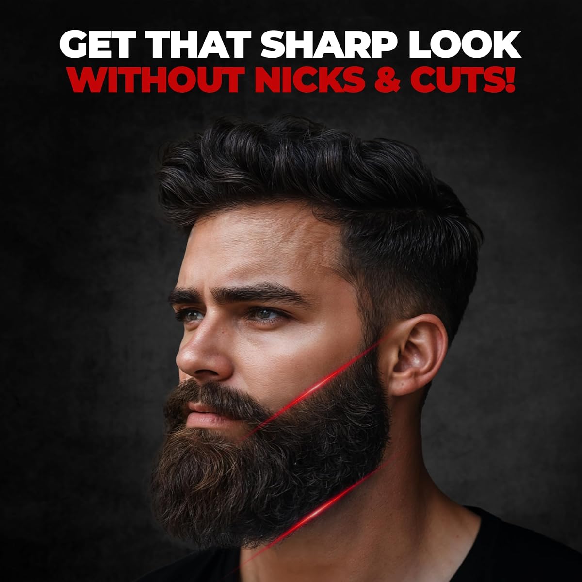 Beardo Beard Styling Razor - Stainless Steel Shaping Tool, Pack of 3 - Image 2