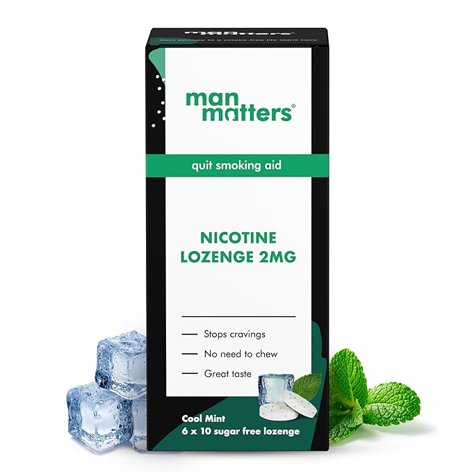 Man Matters Sugar-Free Nicotine Lozenge, Mint, 2mg - 60 Count