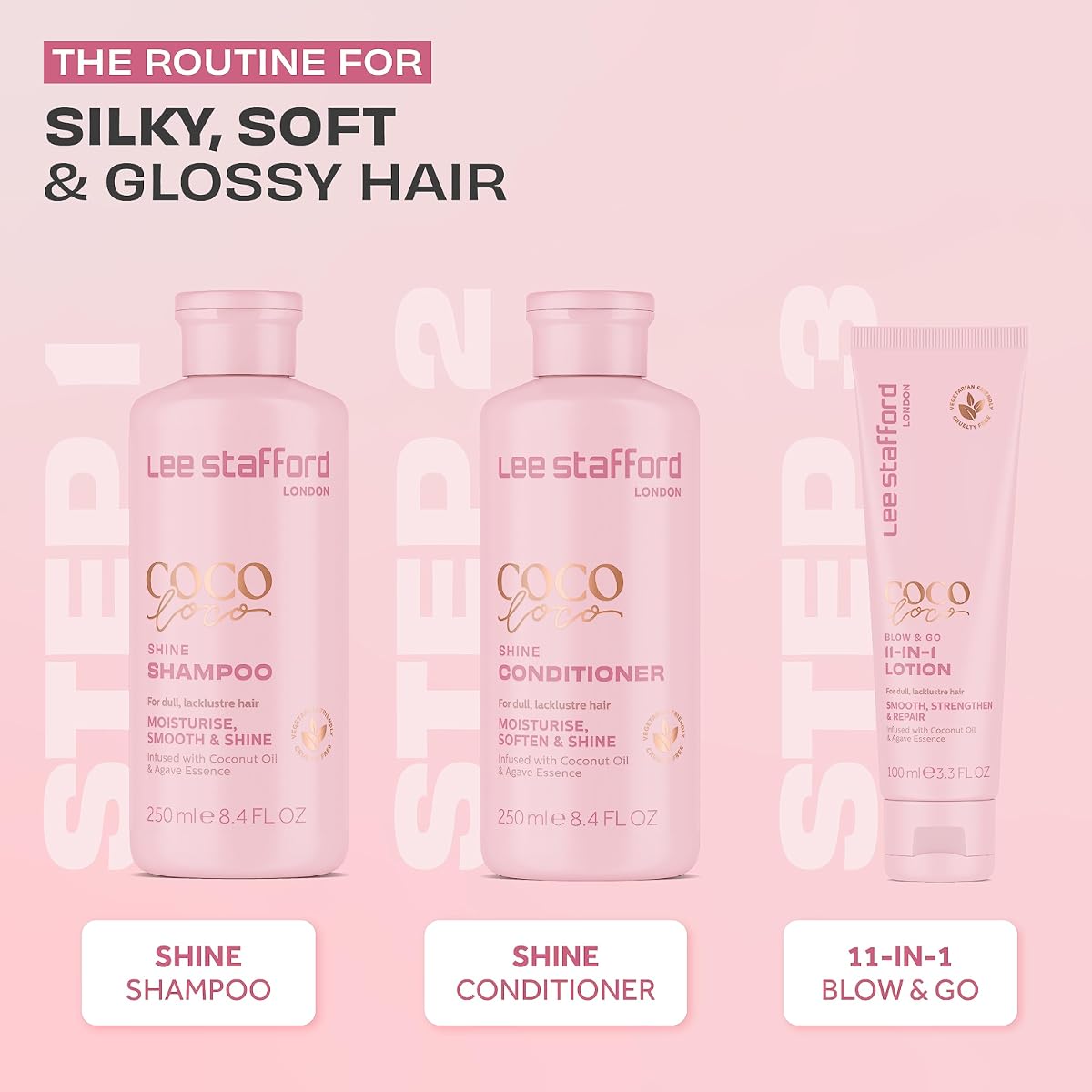 Lee Stafford Coco Loco Blow & Go 11-in-1 Hair Lotion 100ml - Image 4