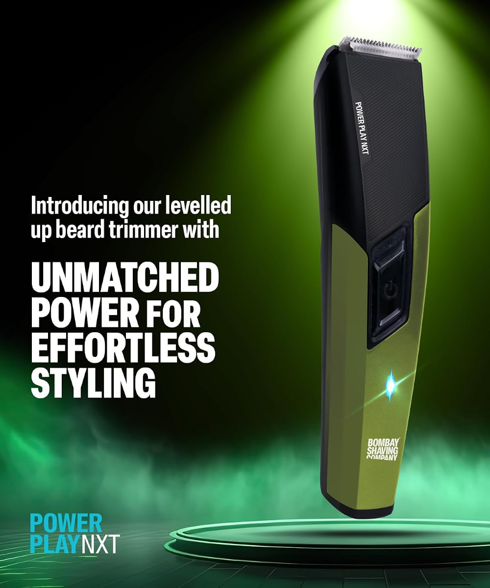 Bombay Shaving Company Power Play NXT Beard Trimmer - Self-Sharpening Blades, USB-C, 6 Comb Attachments, 1 Unit - Image 2
