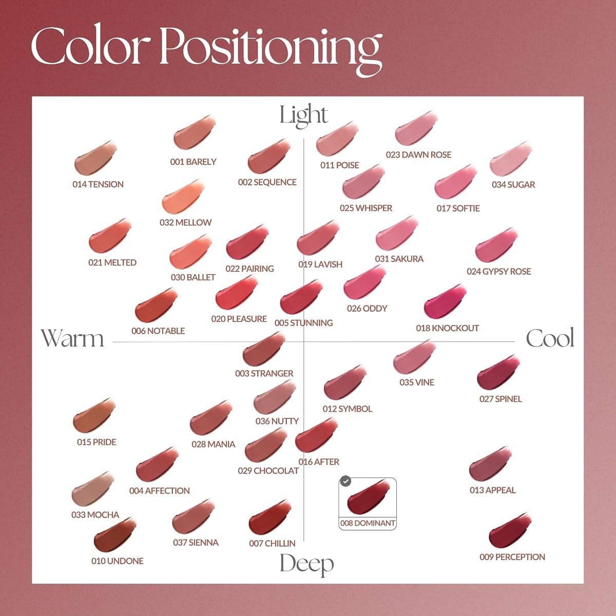OBJET Liquid Lip Stain 008 Dominant - Velvet Matte, 6ml
