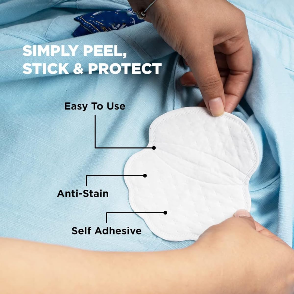 Pee Safe Sweat Pads - Folded, Disposable Underarm Protection, 14N - Image 4