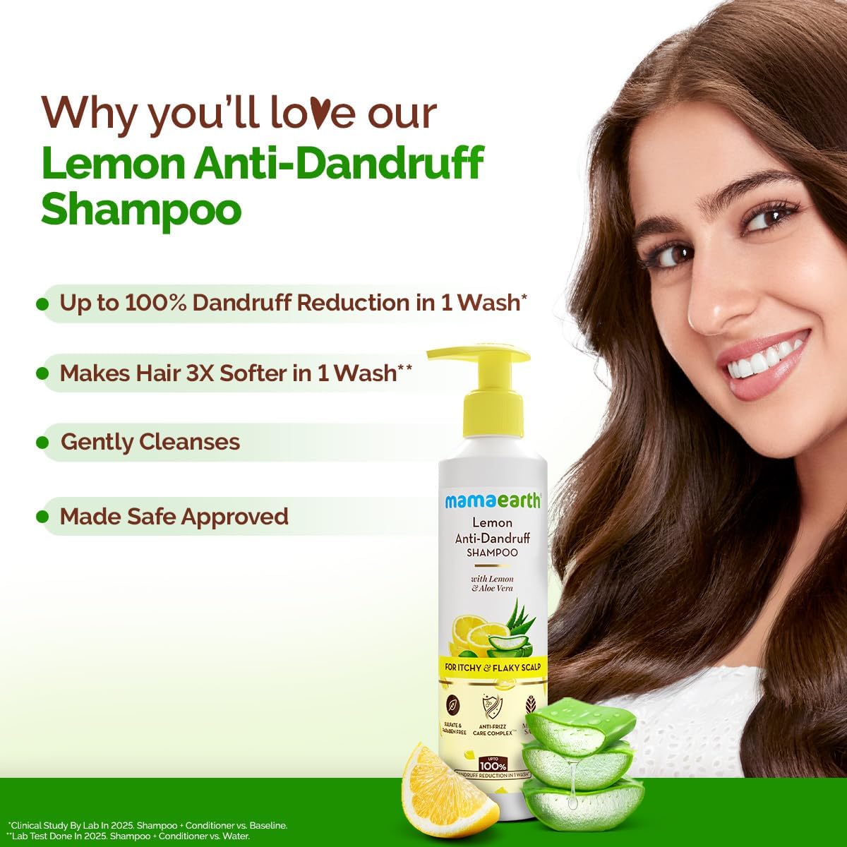 Mamaearth Lemon Anti-Dandruff Shampoo 250ml - Image 4