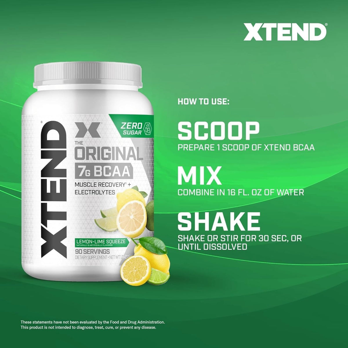 XTEND Original BCAA Powder Lemon Lime - 90 Servings - Image 6