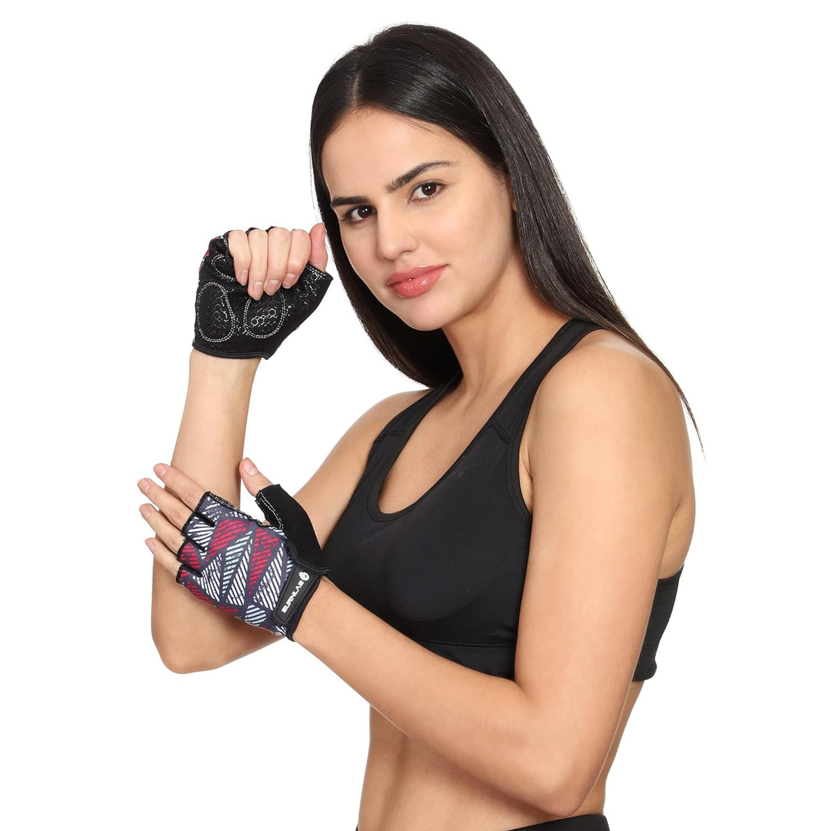 Burnlab Flex Gym Gloves - Large White for Weightlifting & More - Image 4