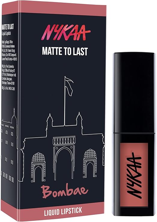 Nykaa Matte To Last Liquid Lipstick Bombae 01 - Long-Lasting Matte Finish - Image 4