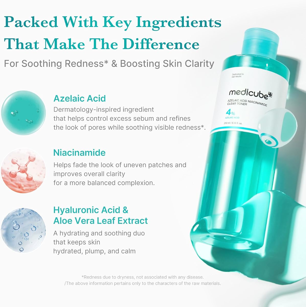 Medicube Azelaic Acid Niacinamide Clarifying Toner - 250ml - Image 3