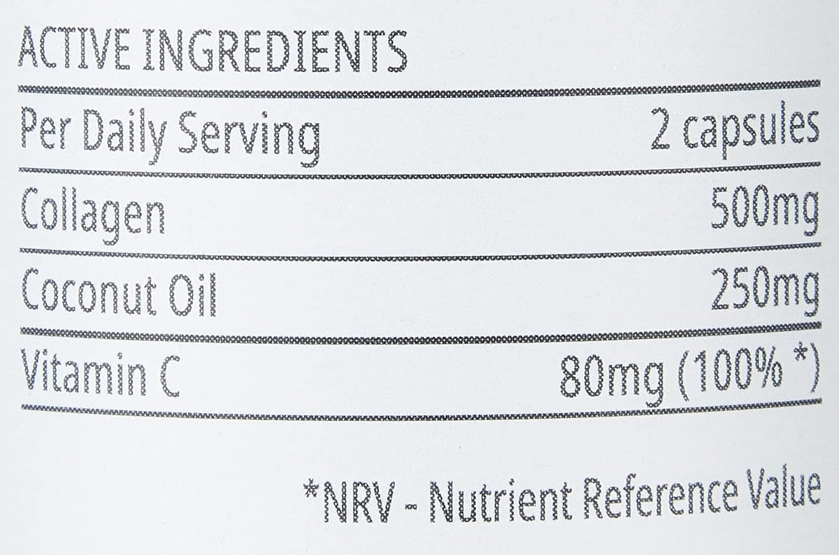 MYVITAMINS Beauty Coconut + Collagen with Vitamin C Capsules - 60 Pack - Image 4