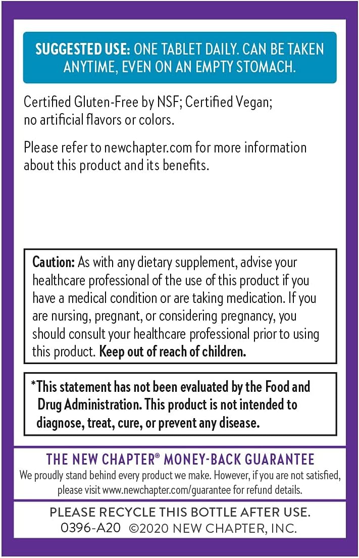 New Chapter Fermented Vitamin B12 Tablets - 1000mcg, 30 Count - Image 8
