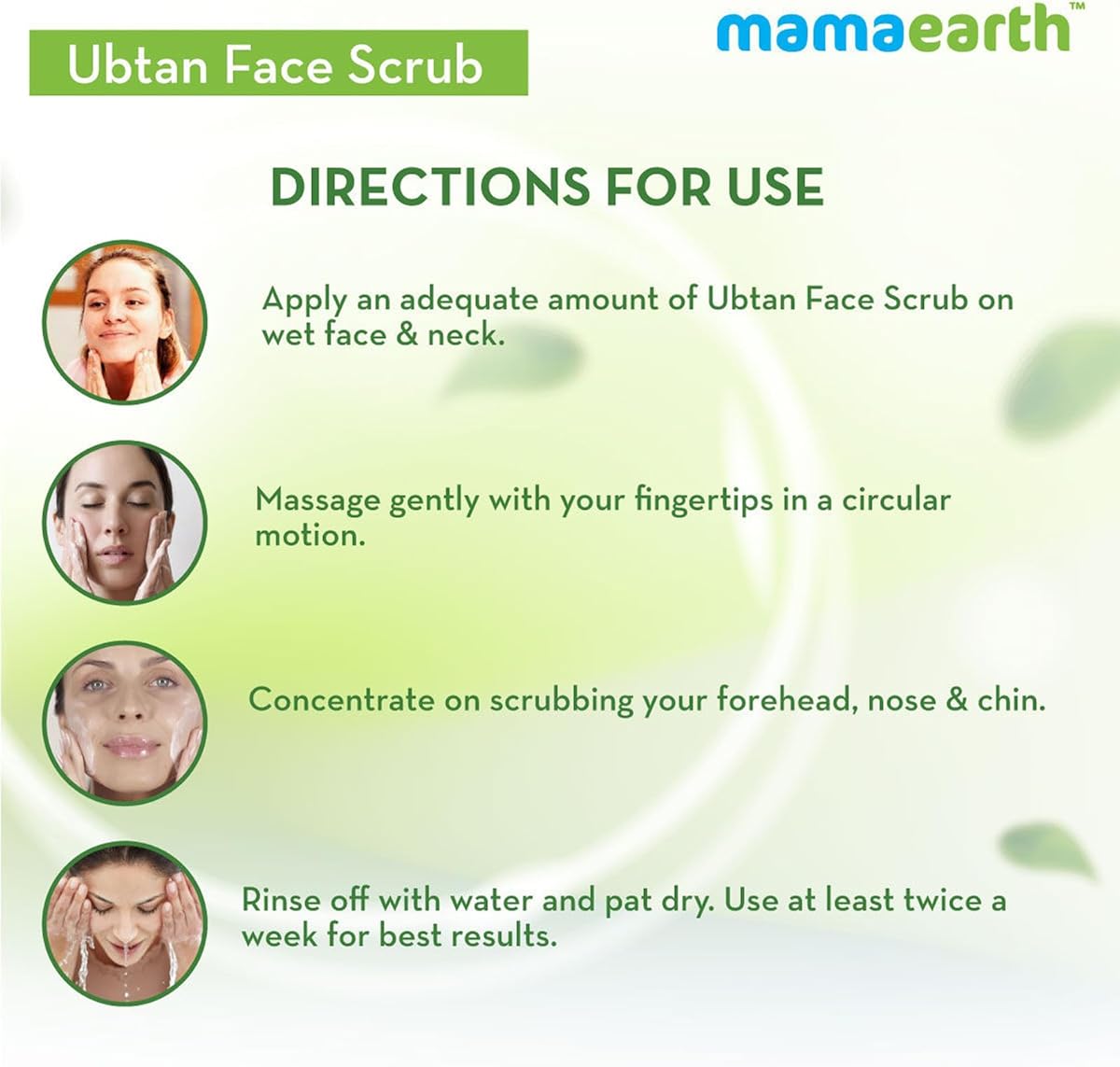 Mamaearth Ubtan Face Scrub with Turmeric & Walnut, 100 ml - Image 4
