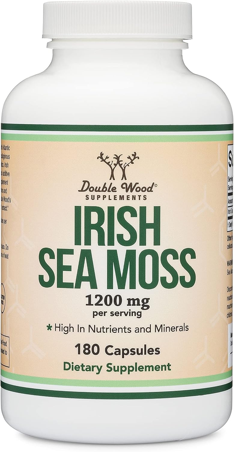 Doublewood Irish Sea Moss Capsules - 1,200mg, 180 Count - Image 5