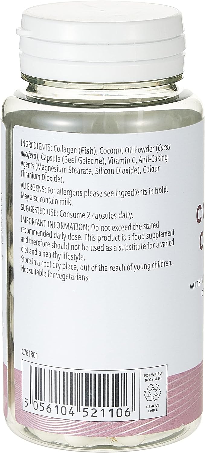 MYVITAMINS Beauty Coconut + Collagen with Vitamin C Capsules - 60 Pack - Image 2
