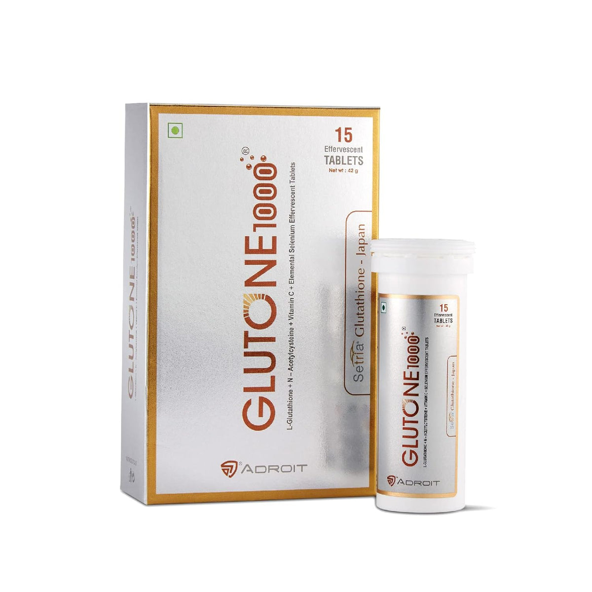 Glutone Hydra Setria L-Glutathione Effervescent Tablets - 15 Tablets