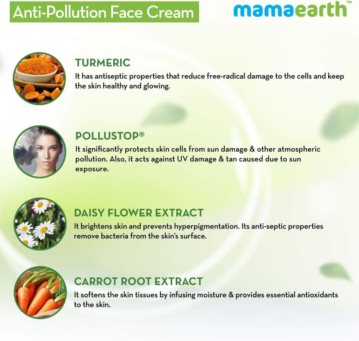 Mamaearth Anti Pollution Daily Face Cream for Dry & Oily Skin - 80ml - Image 3