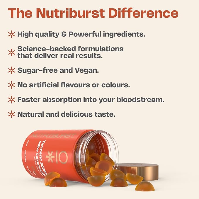 Nutriburst Turmeric 3000mg with Ginger Gummies, 60 Count - Image 5