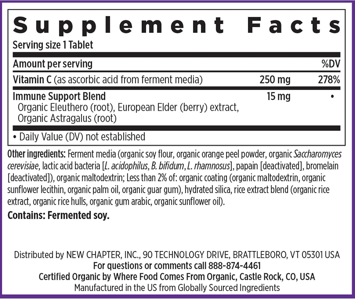 New Chapter Vitamin C + Elderberry - Fermented Capsules, 60 Count - Image 6