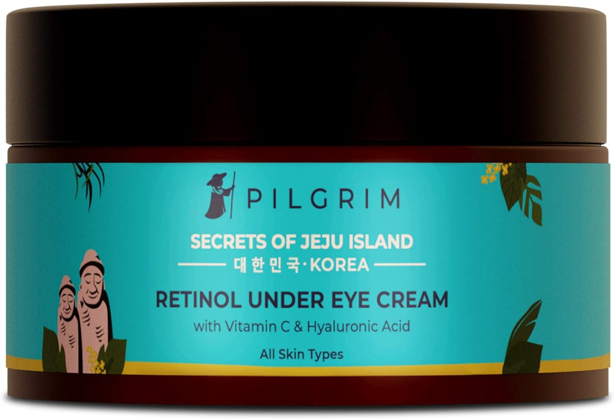 Pilgrim Korean Retinol Under Eye Cream with Vitamin C & Hyaluronic Acid, 30g