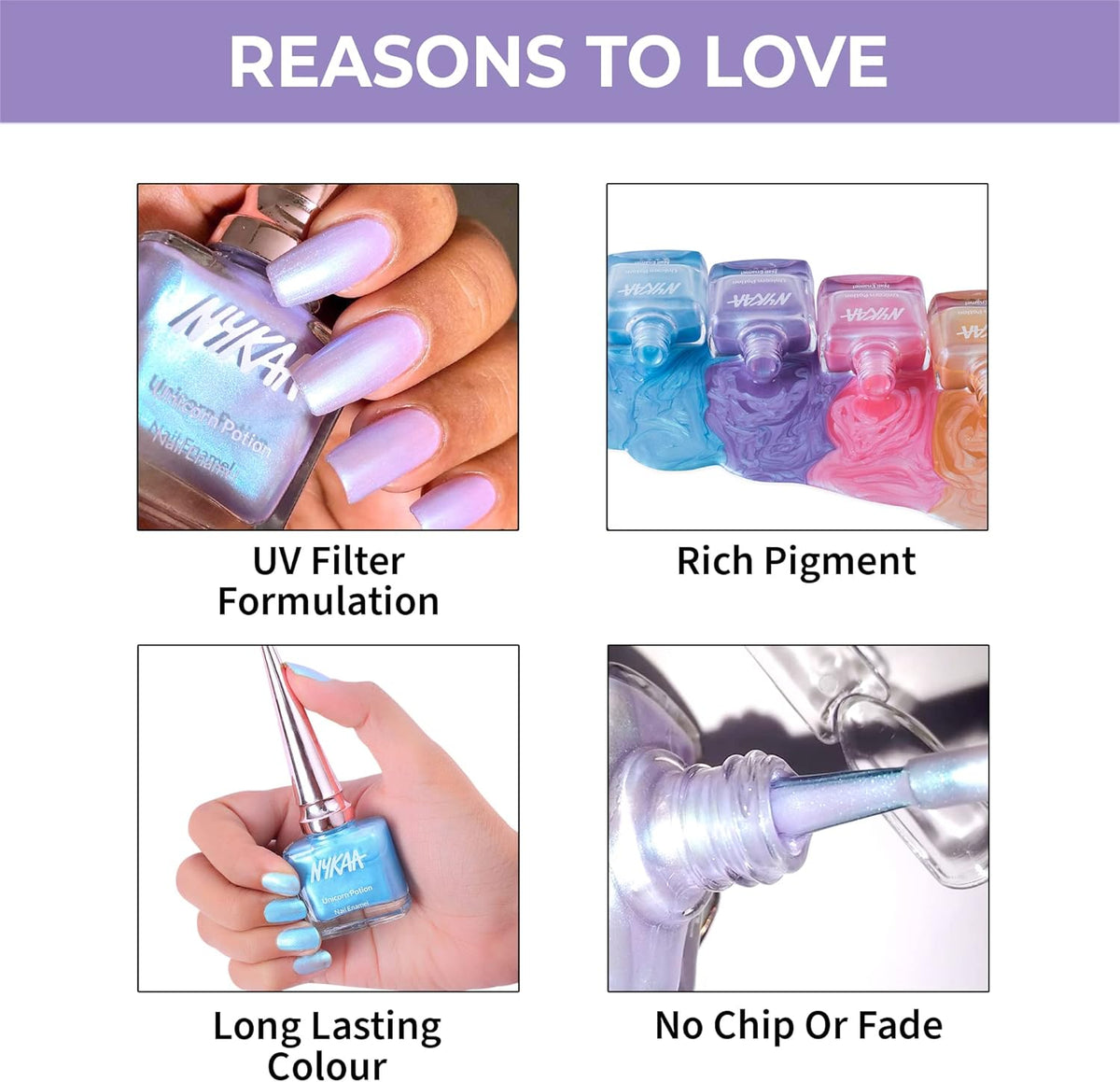 Nykaa Unicorn Potion Nail Enamel Pink Pony 238 - 9ml - Image 4