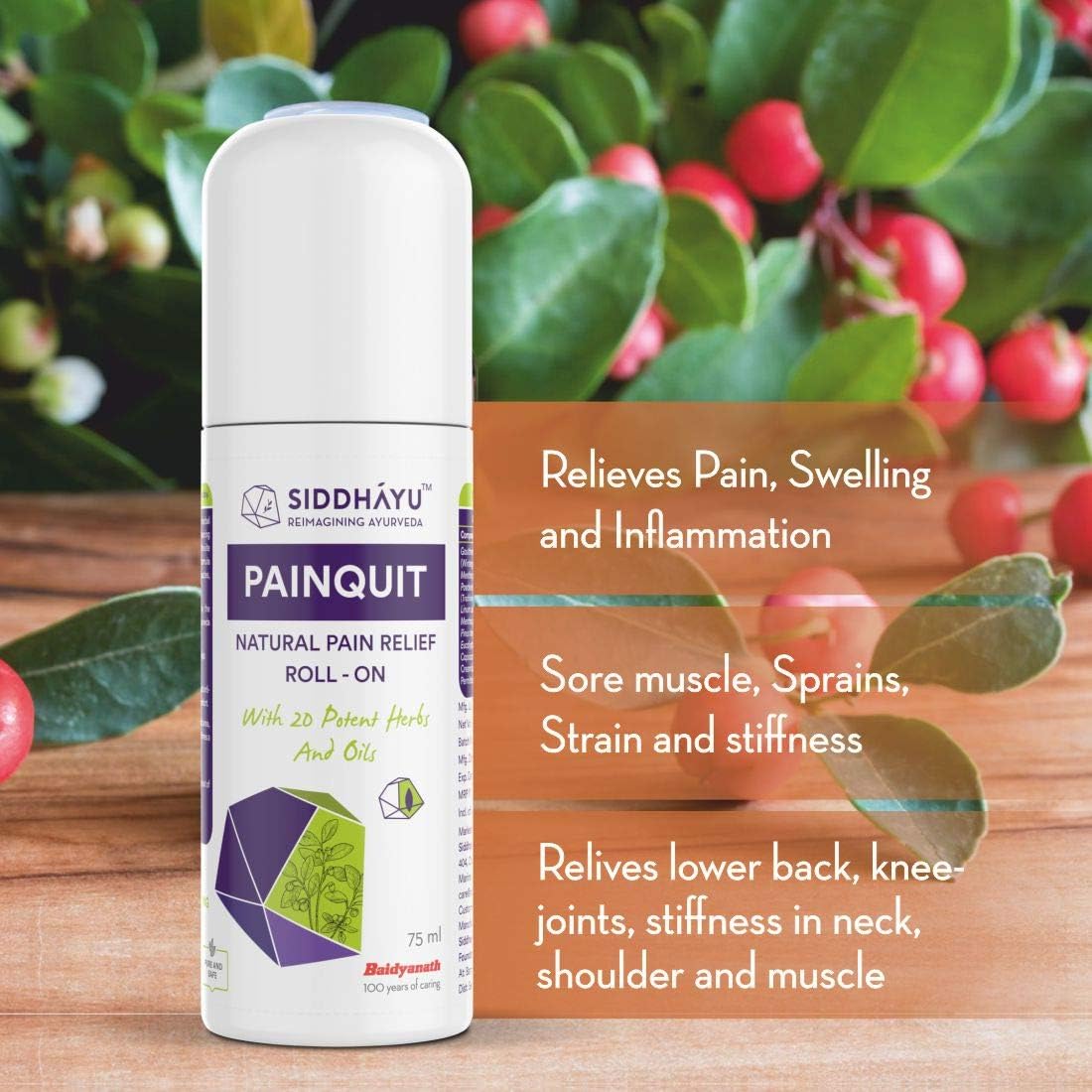 Siddhayu Painquit Roll-On for Joint and Back Pain Relief - 75ml - Image 4