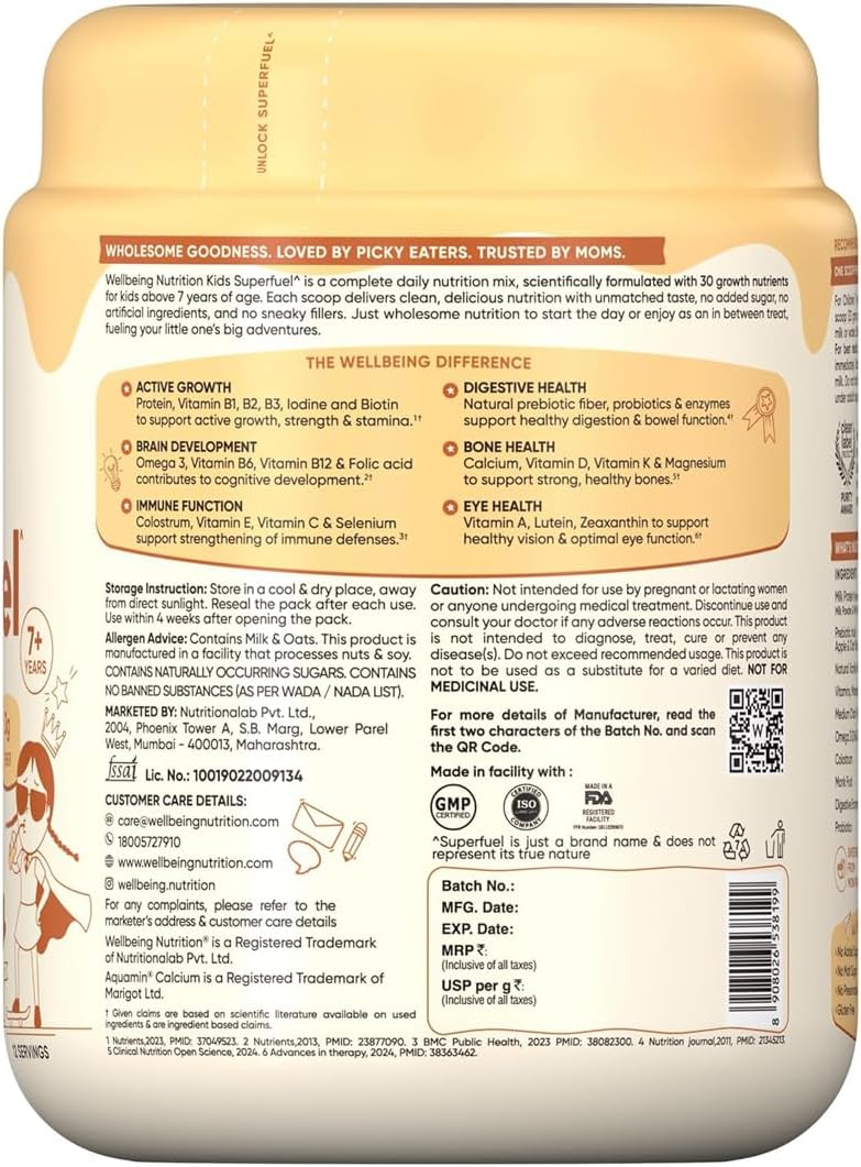 Wellbeing Nutrition Kids Superfuel 400g - Vanilla, 23 Vitamins & Minerals - Image 8