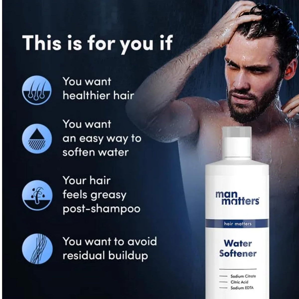 Man Matters Hair Treatment Water Softener Solution - 500ml - Image 6