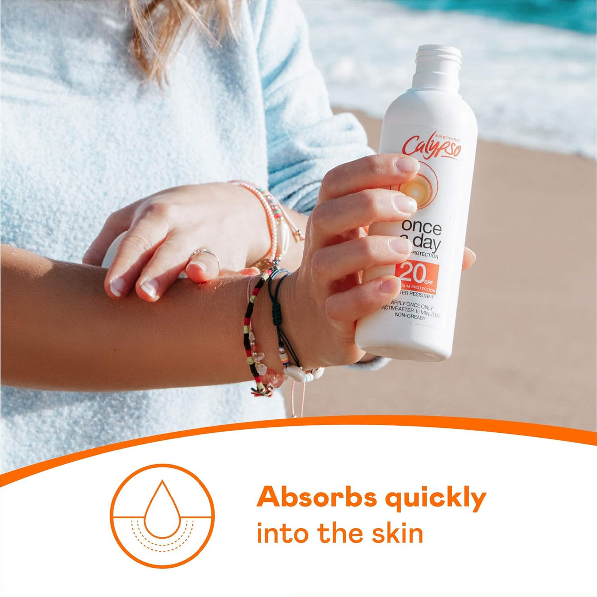 Calypso Kids Once A Day Tan and Protect Lotion SPF40 - 150ml - Image 5