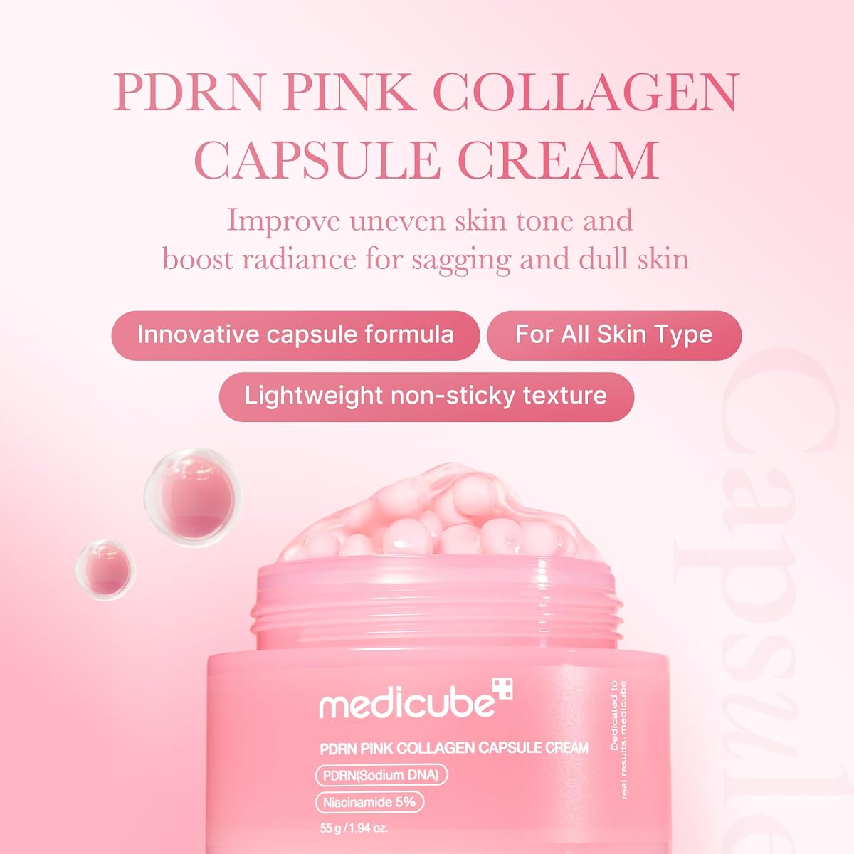 Medicube PDRN Pink Collagen Capsule Cream - 55g - Image 2