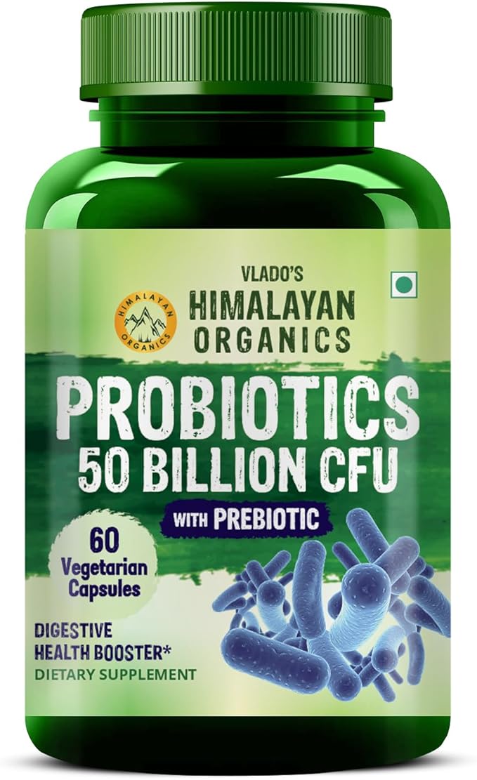 Himalayan Organics Probiotics 50 Billion CFU with Prebiotic - 60 Tablets