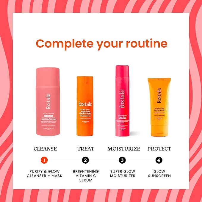 Foxtale Purify & Glow Face Cleanser + Mask with French Pink Clay and Sodium - Image 2