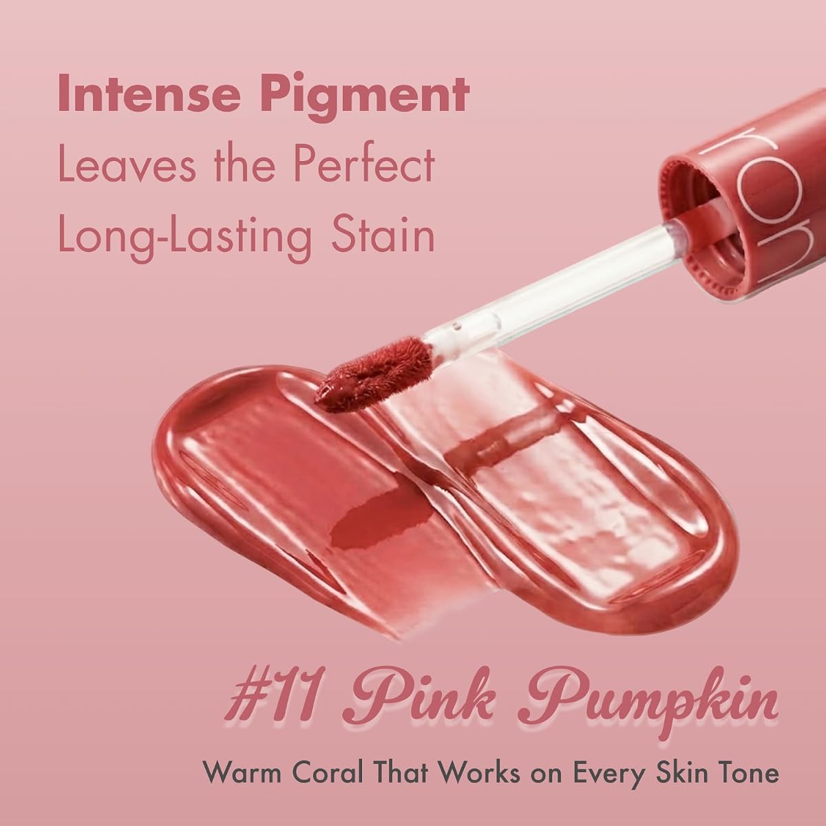 Rom&Nd Juicy Lasting Tint - Pink Pumpkin - Lip Plumping Gloss - Image 4