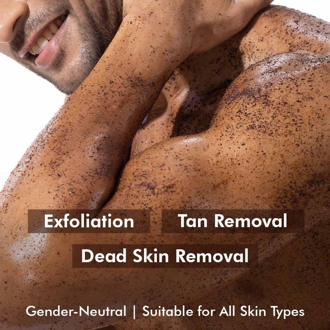 mCaffeine Naked & Raw Coffee Body Scrub - Exfoliating, Tan Removal - 55g - Image 2