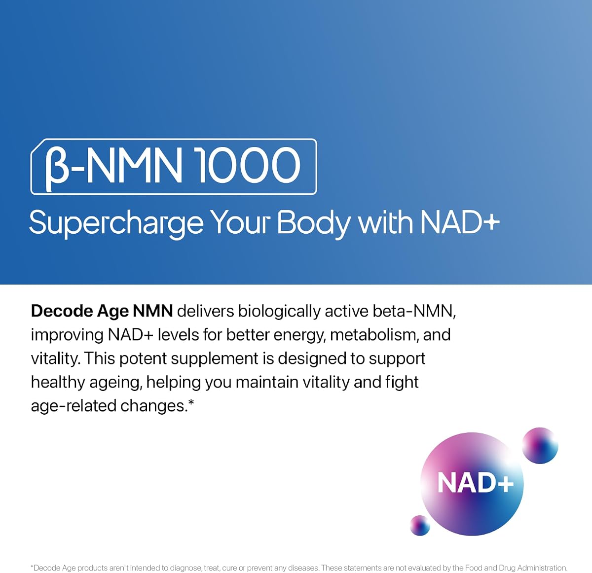 Decodeage Uthever NAD+ Capsules - 1000mg NMN, 60 Count - Image 2