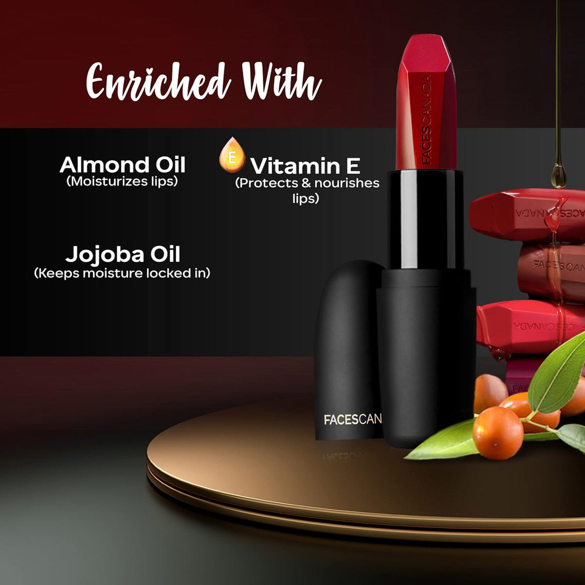 Faces Canada Weightless Matte Finish Lipstick Kissed Ruby 4.5g - Image 4